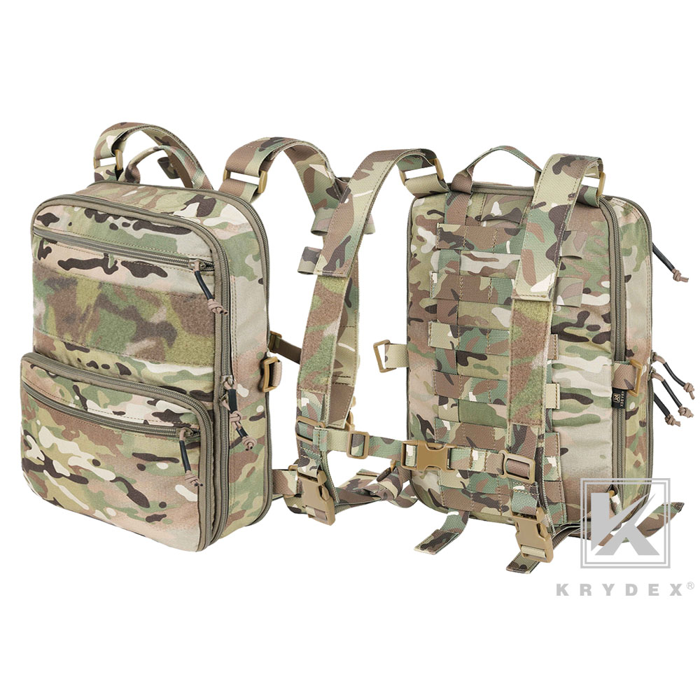 KRYDEX D3 Flatpack Tactical Backpack Multi-purposed MOLLE Rucksack Pack Multicam
