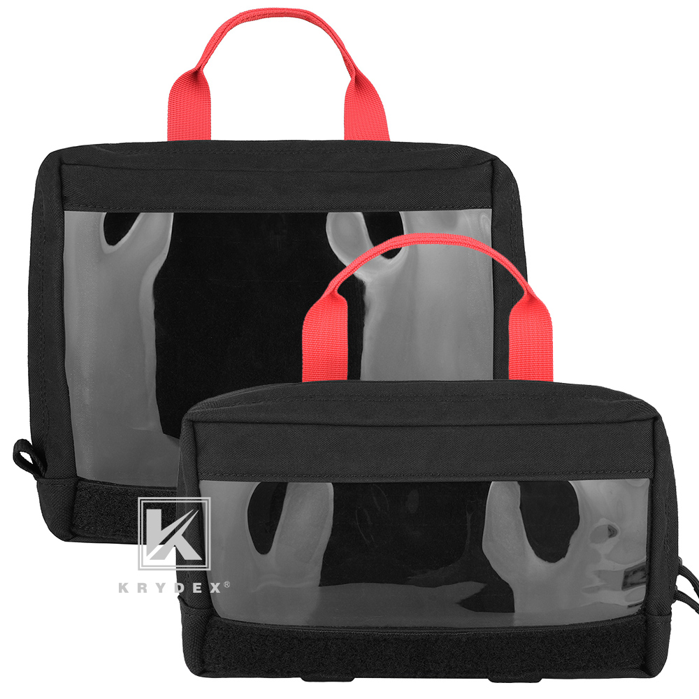 KRYDEX Clear Top Insert Pouch Medical Bag Organizer Hook & Loop for D3 Backpack