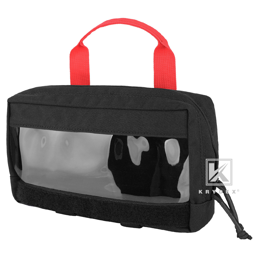 KRYDEX Clear Top Insert Pouch Medical Bag Organizer Hook & Loop for D3 Backpack