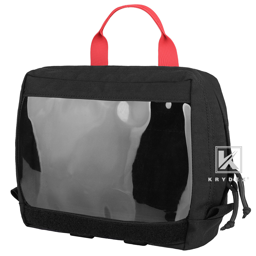 KRYDEX Clear Top Insert Pouch Medical Bag Organizer Hook & Loop for D3 Backpack