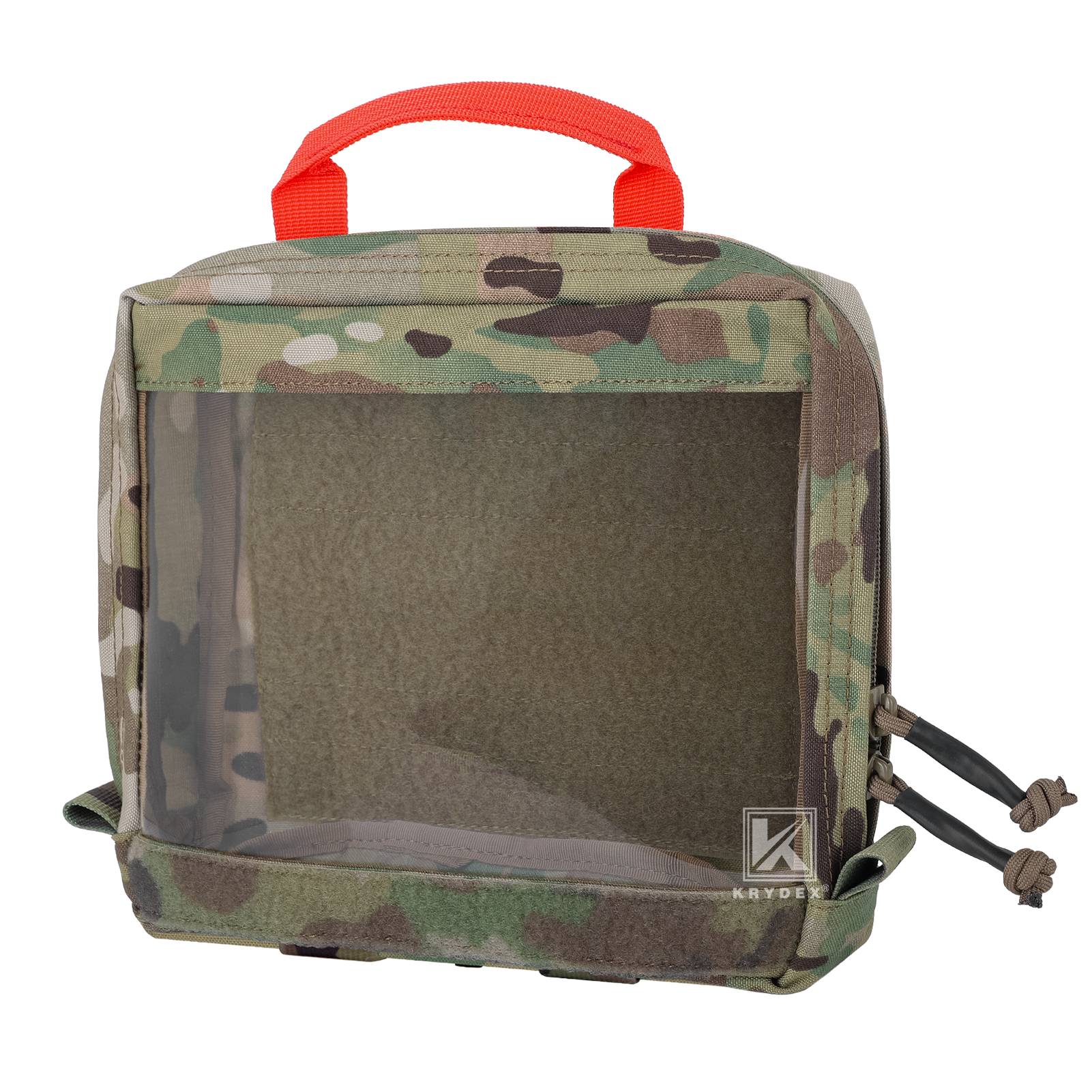 KRYDEX Clear Top Insert Pouch Organizer Hook Back Packing Travel Backpack Cube
