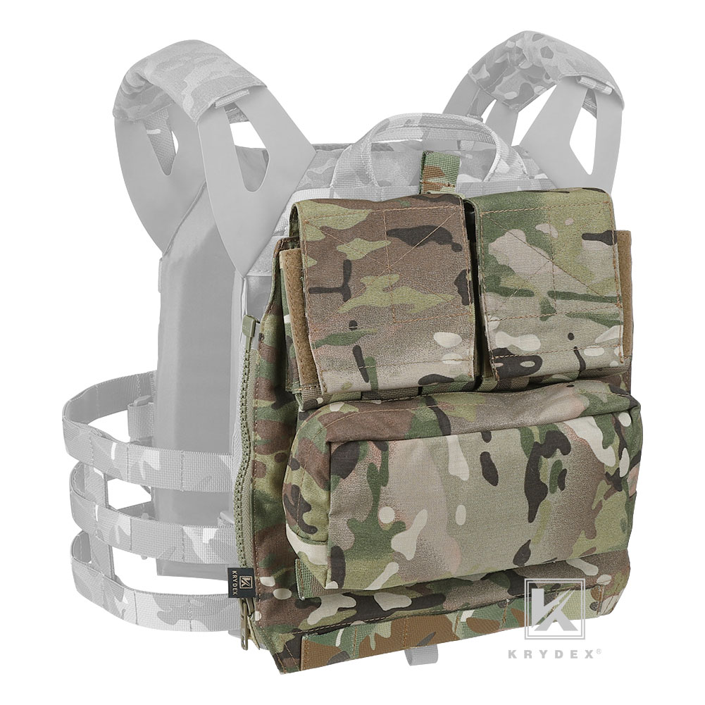 KRYDEX Tactical Zip-on Panel Plate Carrier Back Zipper Pack KRYDEX Tactical Zip-on Panel Plate Carrier Back Zipper Pack
