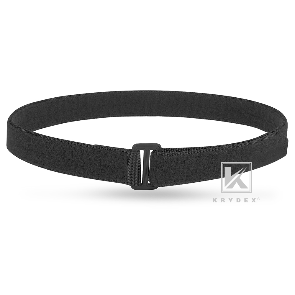 KRYDEX Tactical Base Belt EDC Under Belt Inner Belt 1.5inch Duty Concealed Carry Black