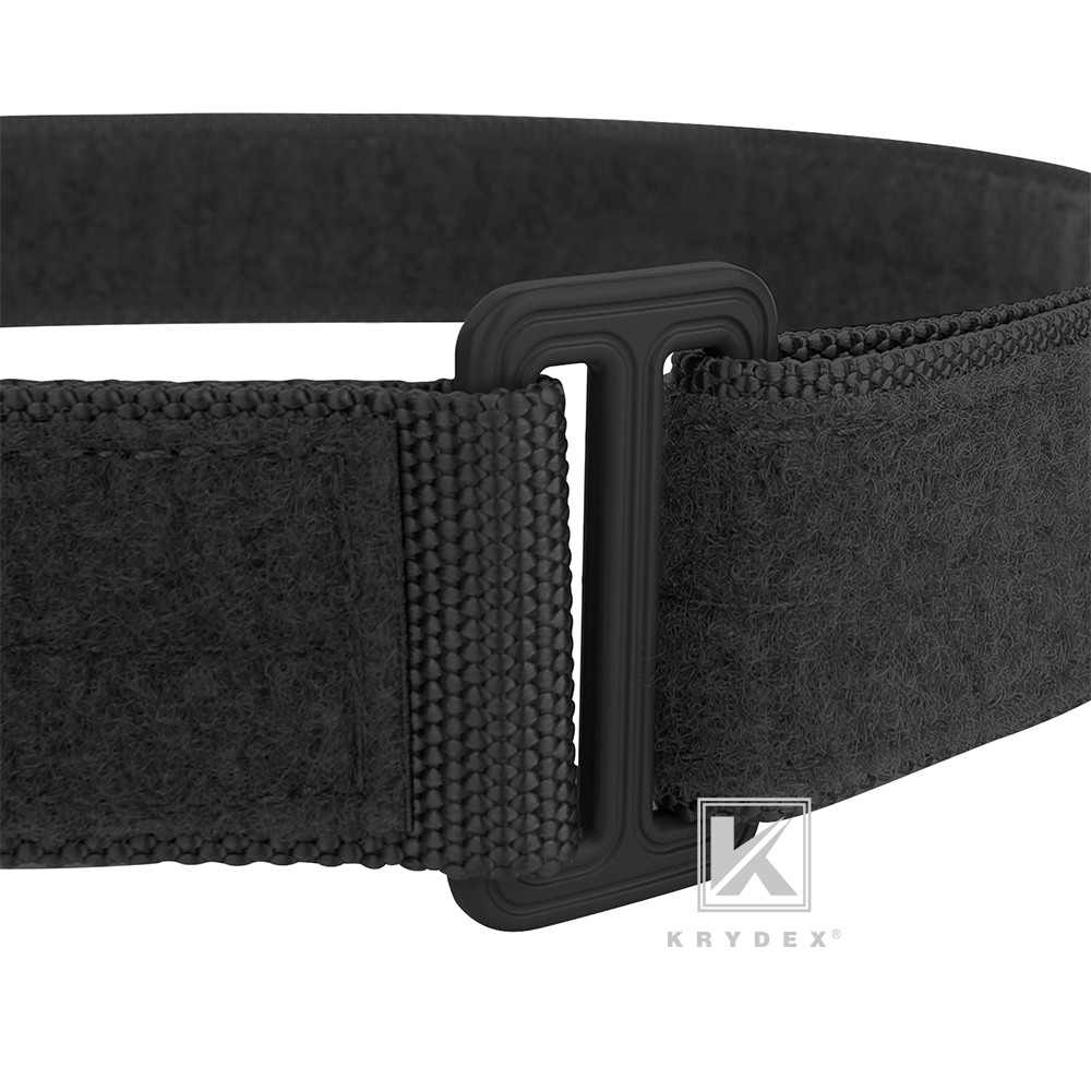 KRYDEX Tactical Base Belt EDC Under Belt Inner Belt 1.5inch Duty Concealed Carry Black