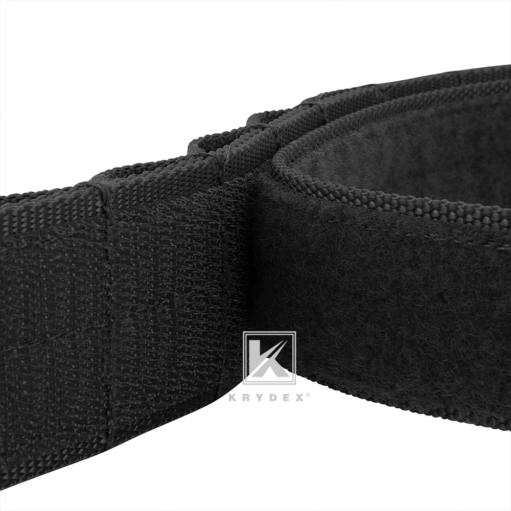 KRYDEX Tactical Base Belt EDC Under Belt Inner Belt 1.5inch Duty Concealed Carry Black