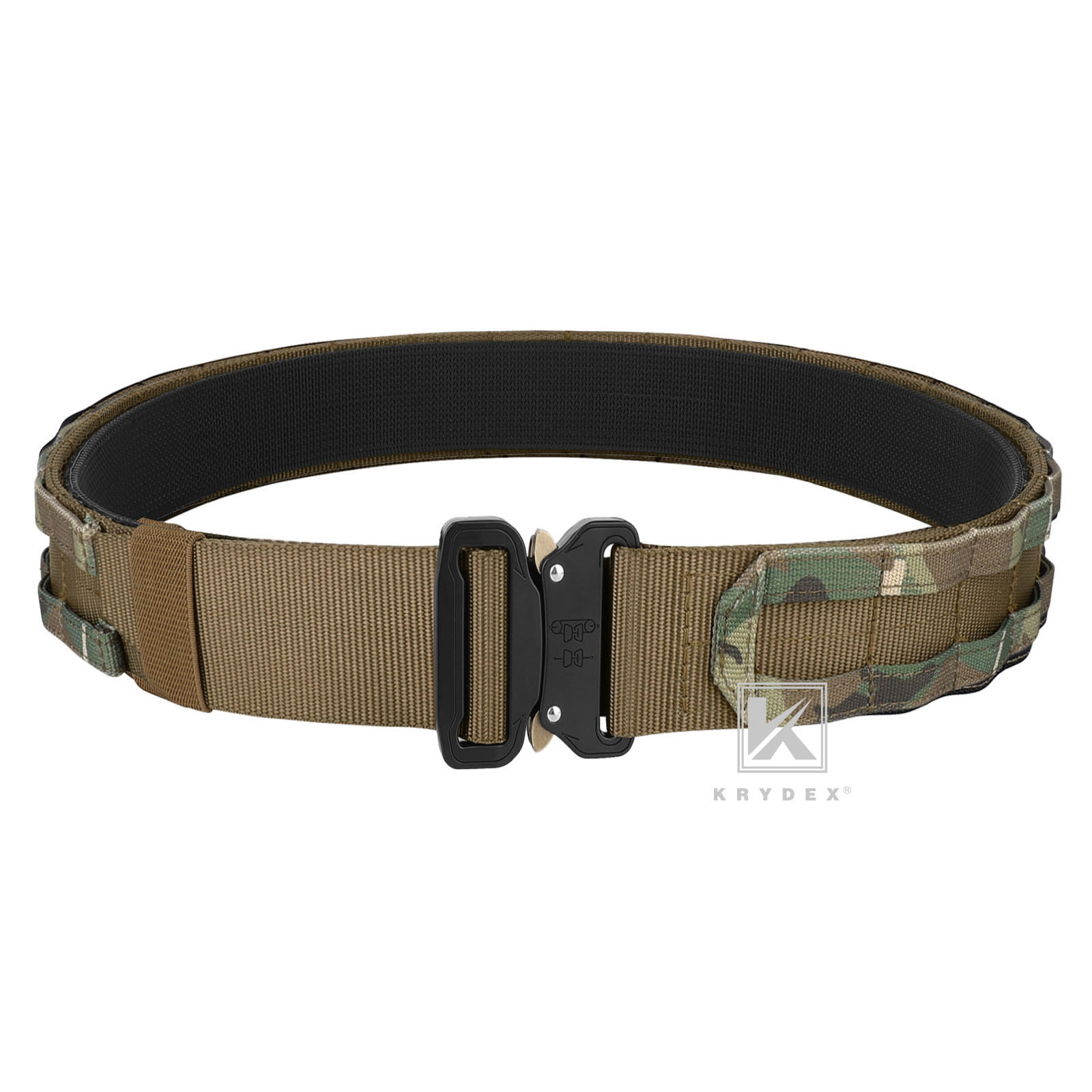 KRYDEX Tactical 1.75 in Heavy Duty Belt Quick Release Coyote Brown Camo MOLLE 
