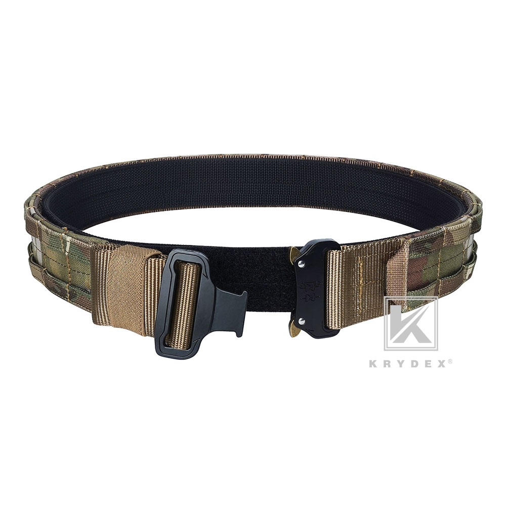 KRYDEX Tactical Belt 1.75 in Heavy Rigger Duty Belt Quick Release MOLLE Multicam