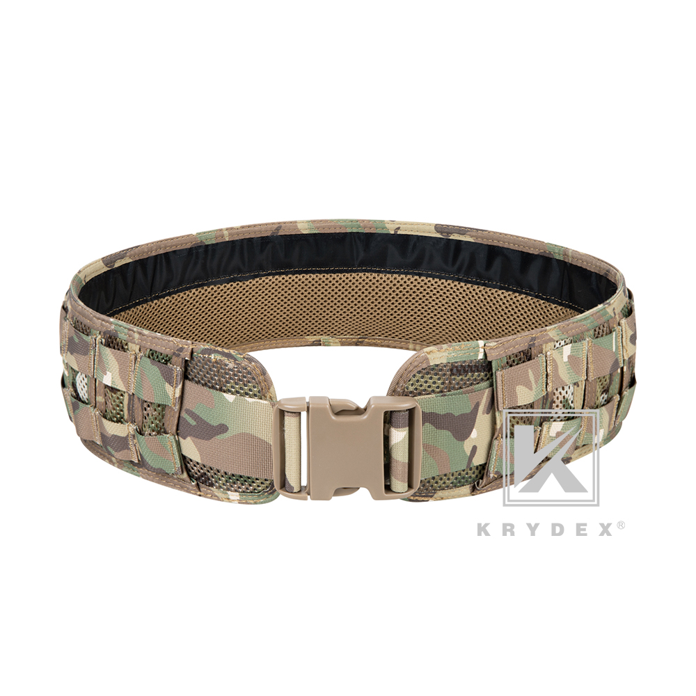 KRYDEX Tactical Belt MOLLE Battle Belts Modular Combat Padded Heavy Duty Belt Multicam