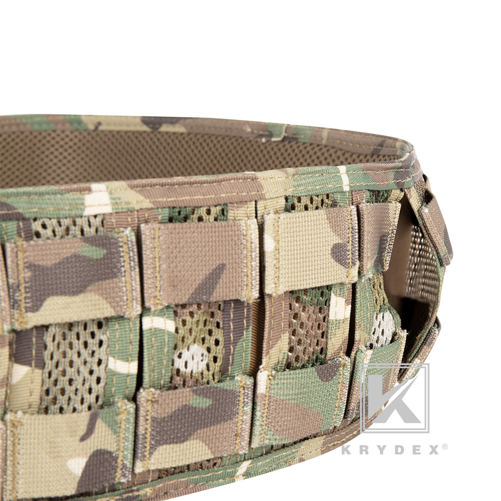 KRYDEX Tactical Belt MOLLE Battle Belts Modular Combat Padded Heavy Duty Belt Multicam
