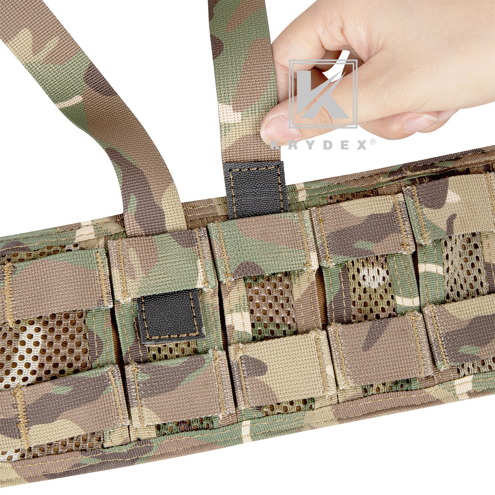 KRYDEX Tactical Belt MOLLE Battle Belts Modular Combat Padded Heavy Duty Belt Multicam