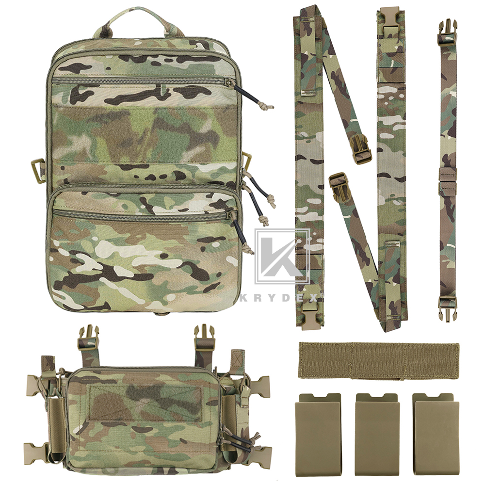 KRYDEX Tactical D3CR Chest Rig Harness Vest D3 Flatpack Backpack MOLLE Rucksack