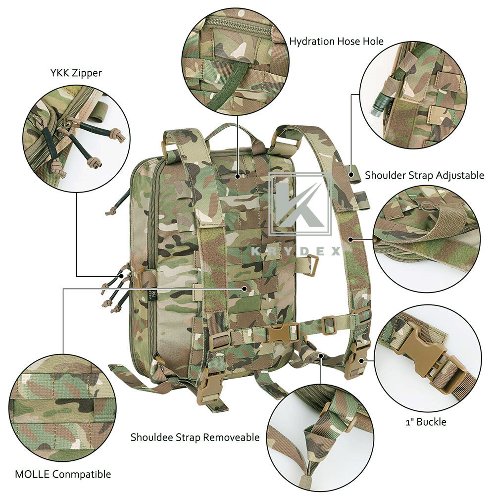 KRYDEX Tactical D3CR Chest Rig Harness Vest D3 Flatpack Backpack MOLLE Rucksack