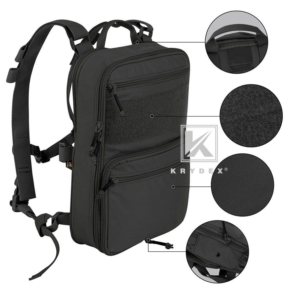 KRYDEX Tactical D3CR Chest Rig Harness Vest D3 Flatpack Backpack MOLLE Rucksack Black