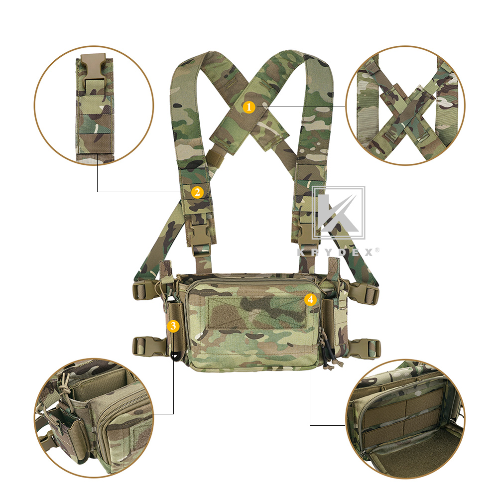KRYDEX Tactical D3CR Chest Rig 5.56 7.62 Rifle Pistol Mag
