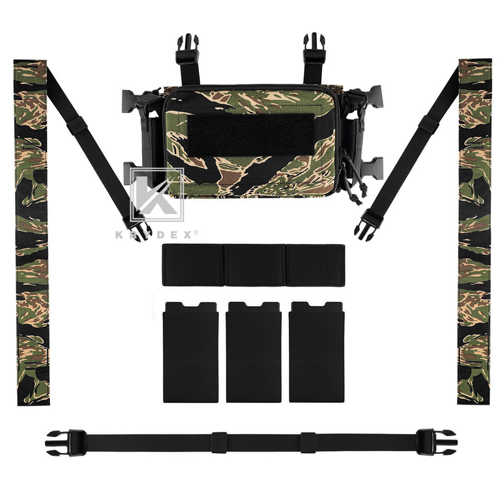 KRYDEX Tactical D3CR Chest Rig 5.56 Rifle Pistol Mag Pouch Placard