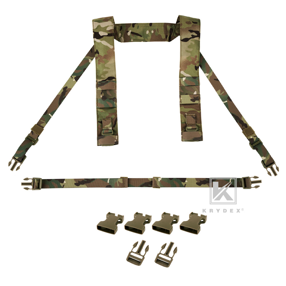 KRYDEX Micro Fight Fat Strap H Harness Shoulder Strap & Back Strap for Chest Rig