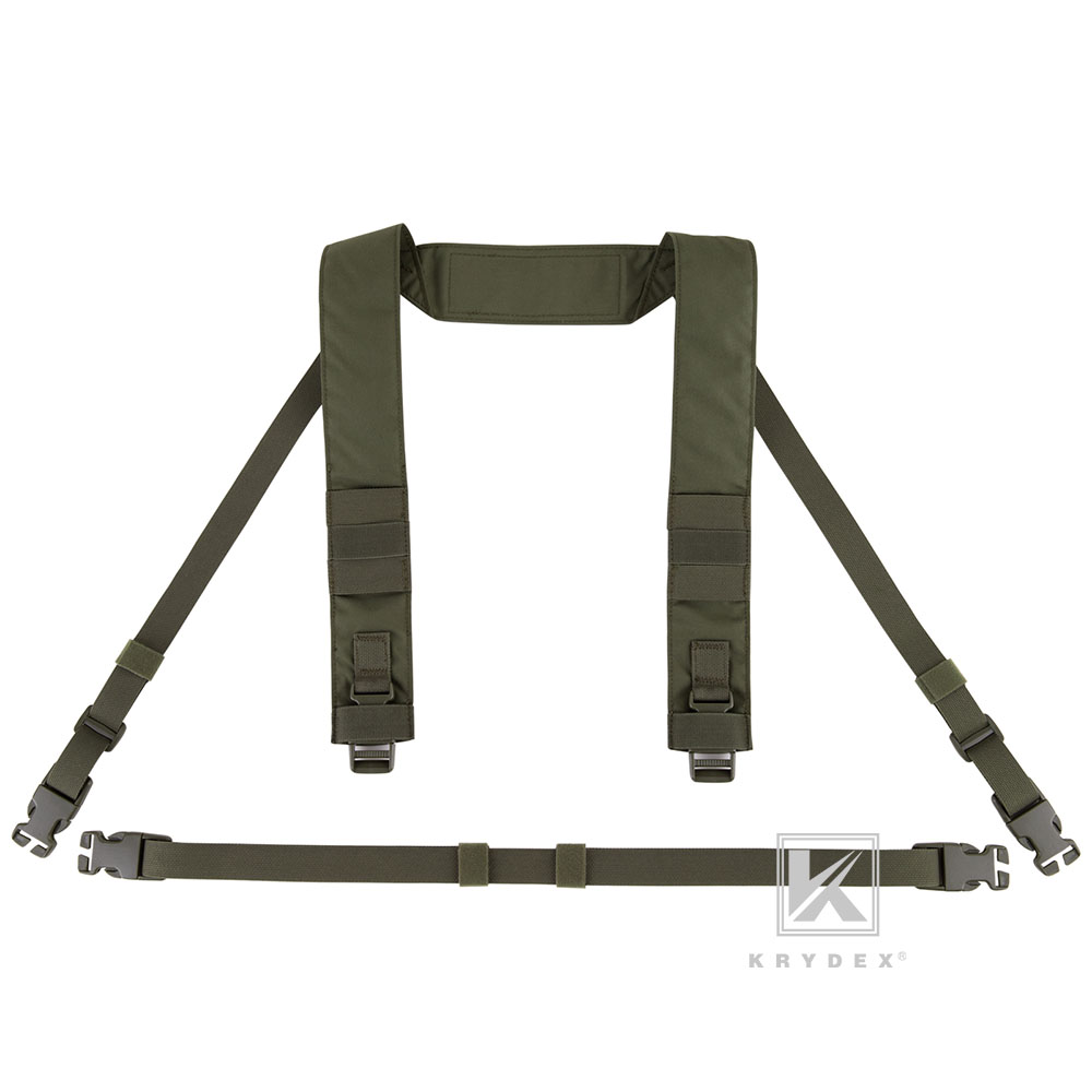 KRYDEX Fat Strap H Harness Shoulder & Back Strap for MK3 Chest Rig Ranger Green