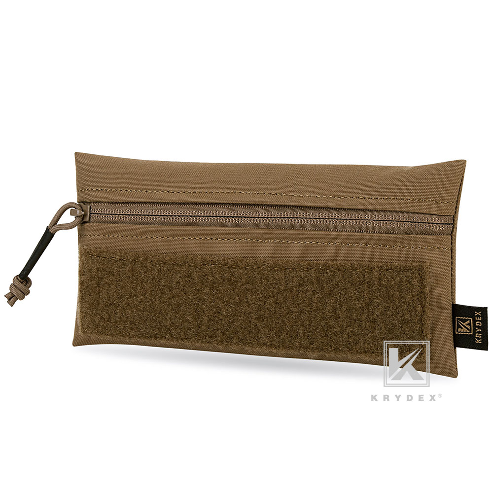 KRYDEX Tactical Front Candy Pouch Zipper Kit Pack Hook Back for Chest Rig Coyote