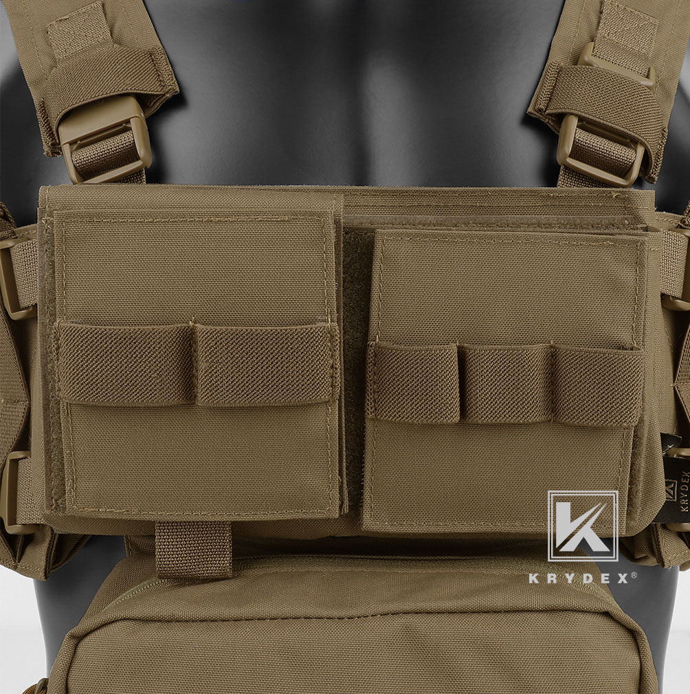 KRYDEX MK3 Micro Fight Chest Rig Chassis Tactical Carrier with Magazine Pouch