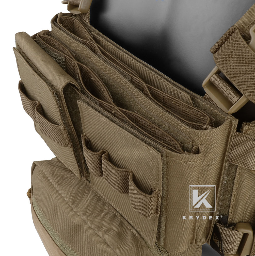 thumbnail image 2 of KRYDEX MK3 MK4 Micro Fight Chassis Chest Rig, Adjustable Shoulder Straps & Mag Pouch, Coyote Brown, Lightweight Tactical Gear For Hunting 2 of 6