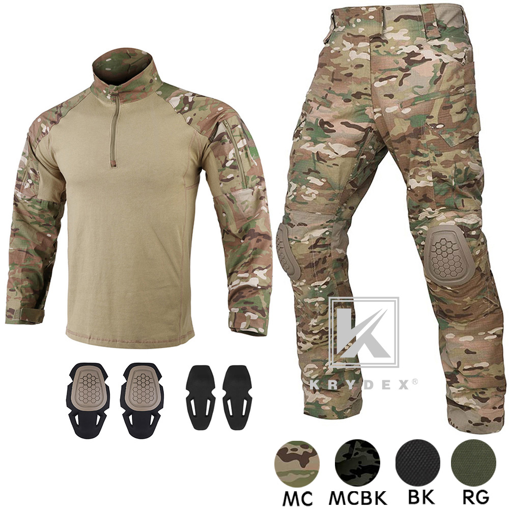 KRYDEX G4 Combat Uniform Tactical BDU Shirts and Pants with Elbow / Knee  Pads