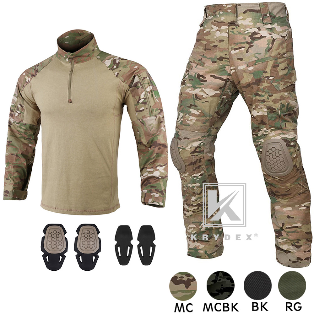 KRYDEX G4 Combat Uniform Tactical BDU Shirts and Pants with Elbow / Knee Pads