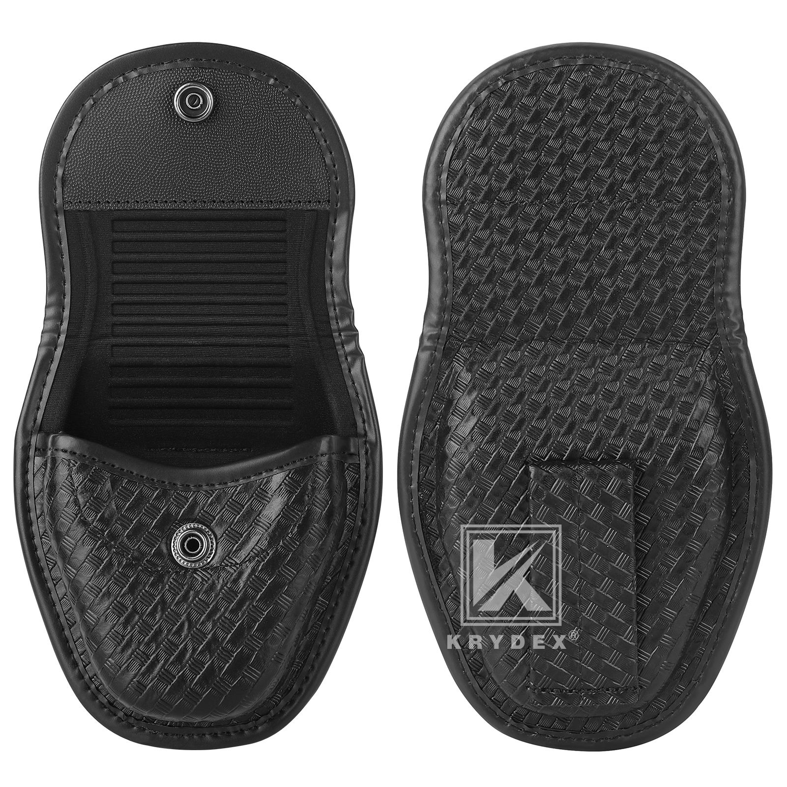 KRYDEX Double Snap Handcuff Case Police Holster Handcuff Pouch for Duty Belt