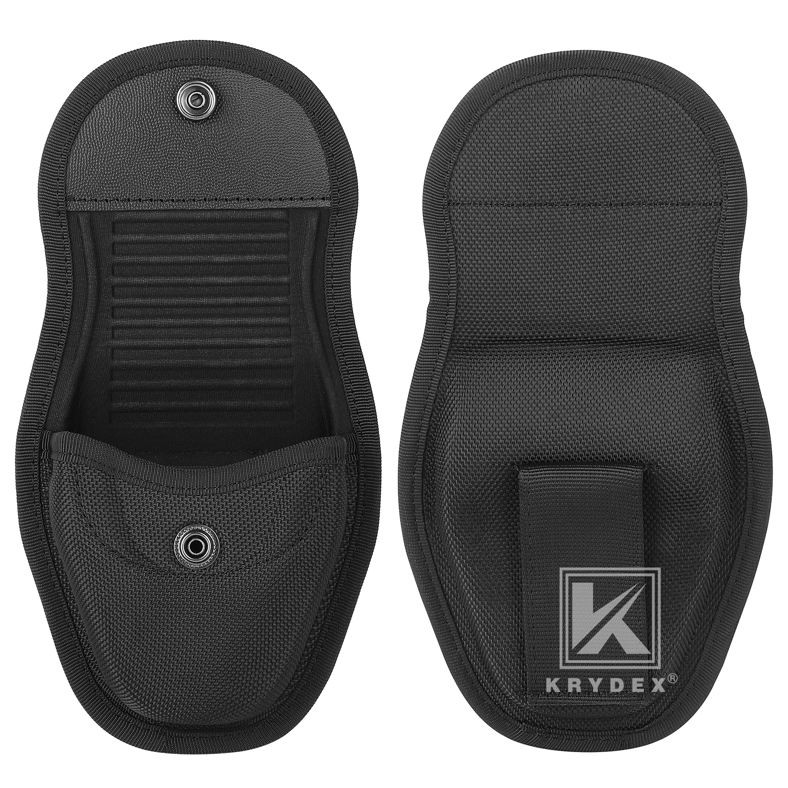 KRYDEX Double Handcuff Pouch Hidden Snap Cuff Case Fits Duty Belt for Police