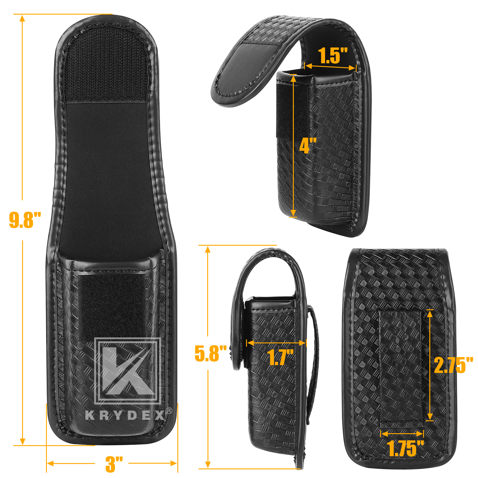 KRYDEX Tactical Basketweave OC Spray Holster Multi-Tool Pouch Fits Belts, LE