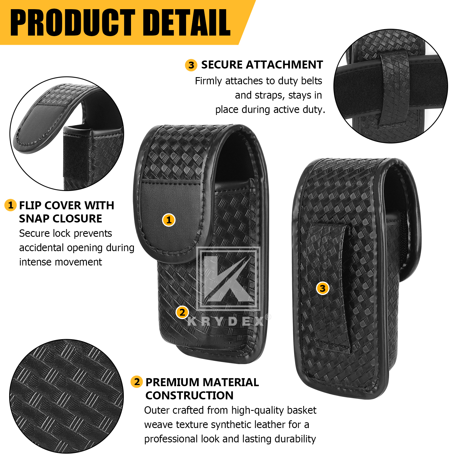 KRYDEX Tactical Basketweave OC Spray Holster Multi-Tool Pouch Fits Belts, LE