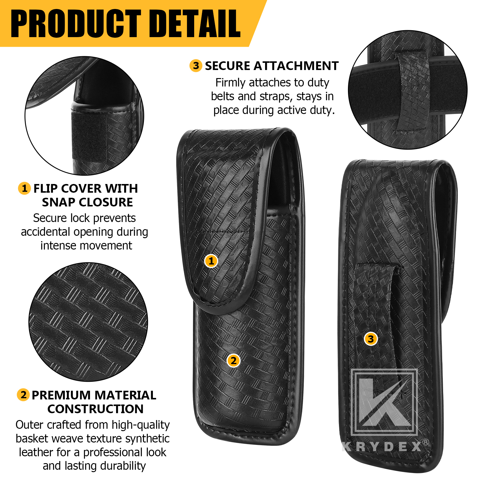 KRYDEX Tactical MK4 OC Spray Pouch, Fits 1.5-2.25