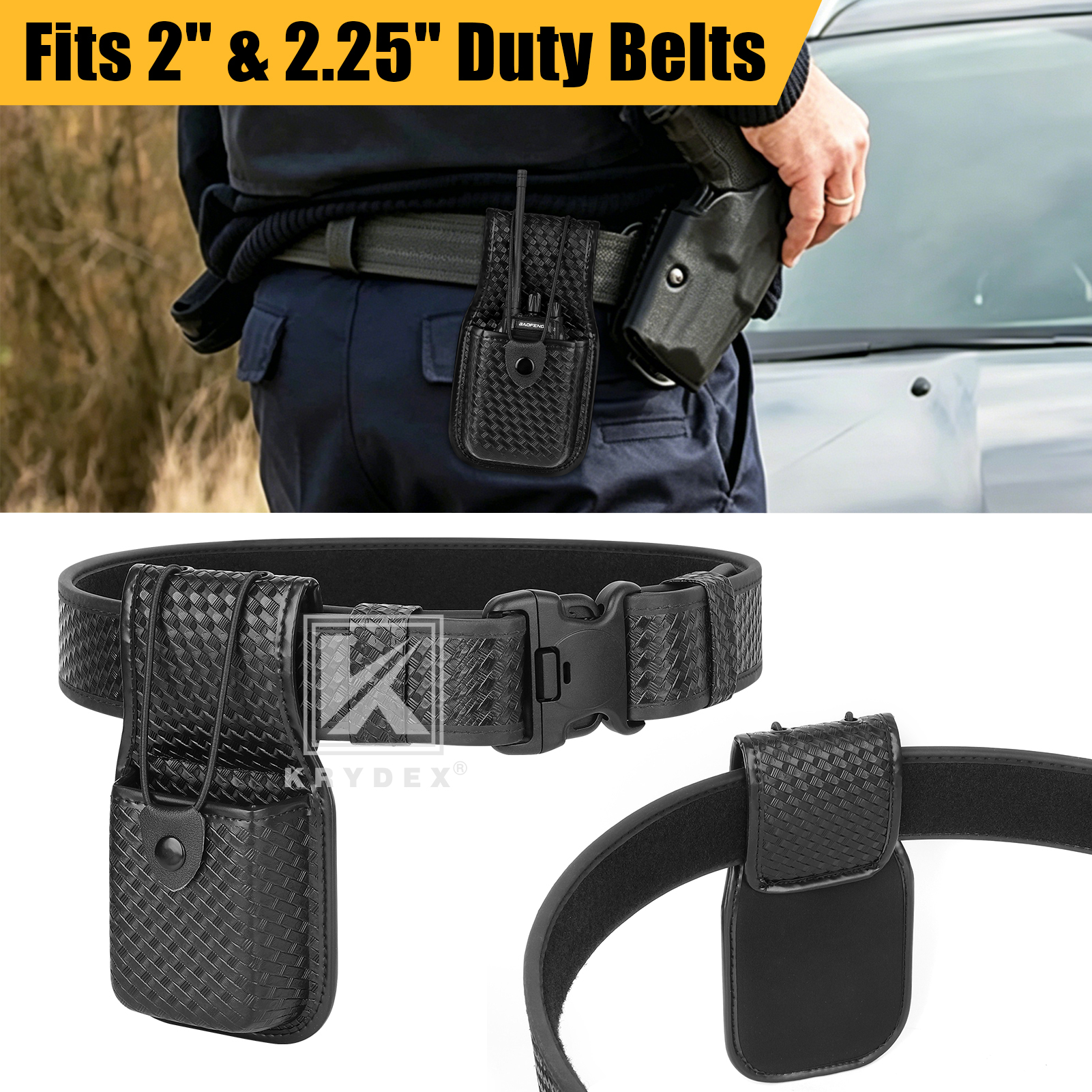 KRYDEX Universal Basketweave Radio Pouch Walkie Talkies Holster for MT500/1000