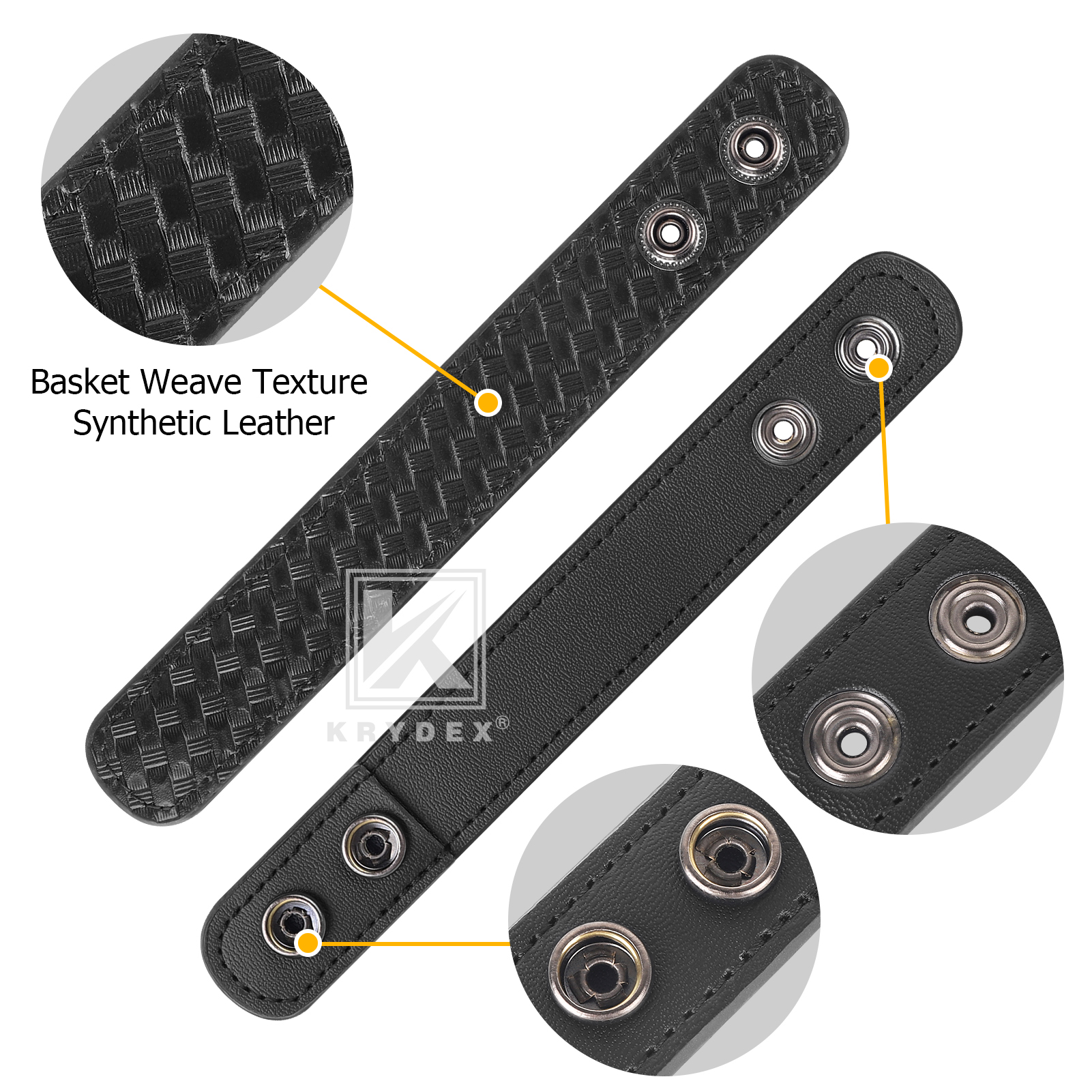 KRYDEX Double Snap Belt Keepers 4-Pack for 2-2.25