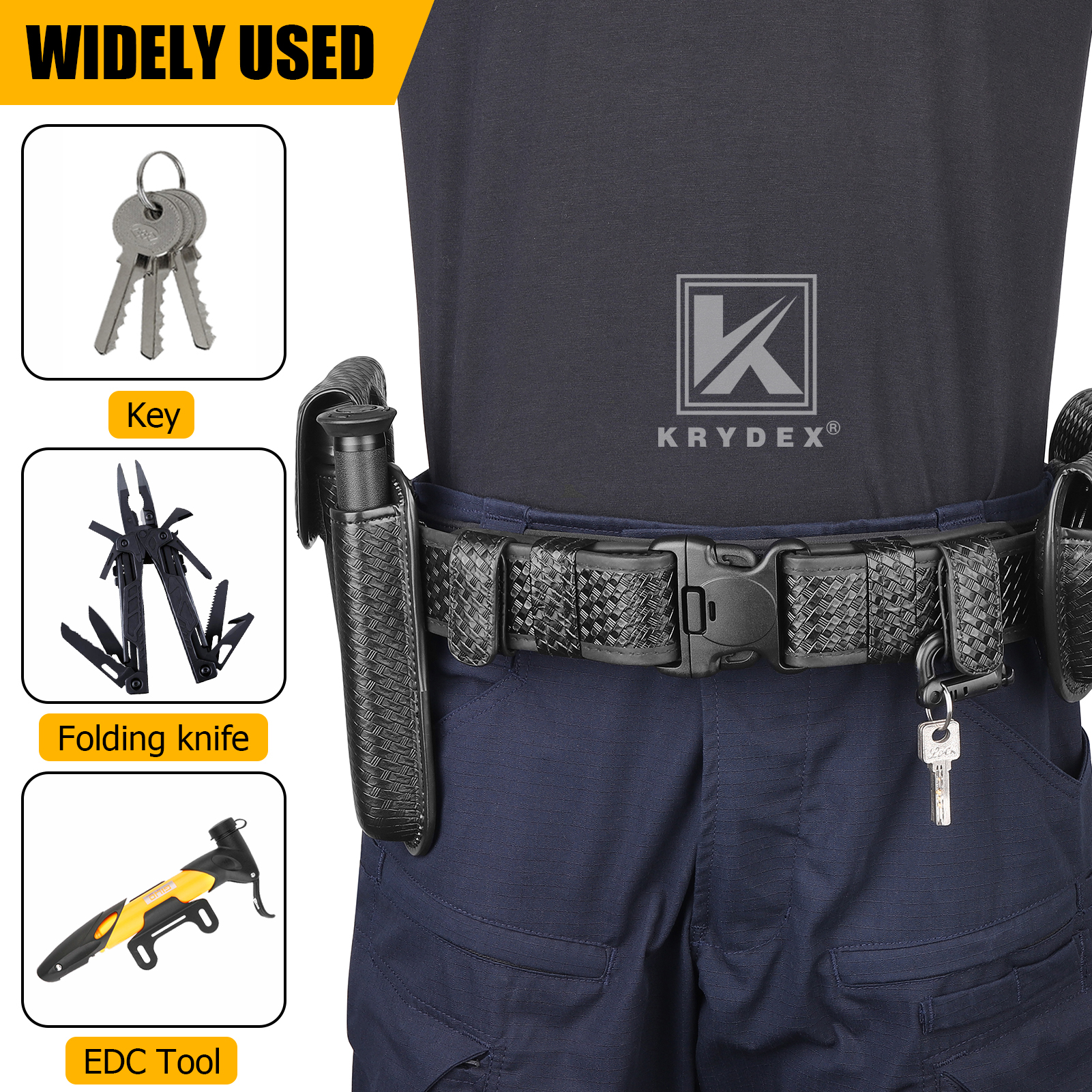 KRYDEX Double Snap Belt Keepers 4-Pack for 2-2.25