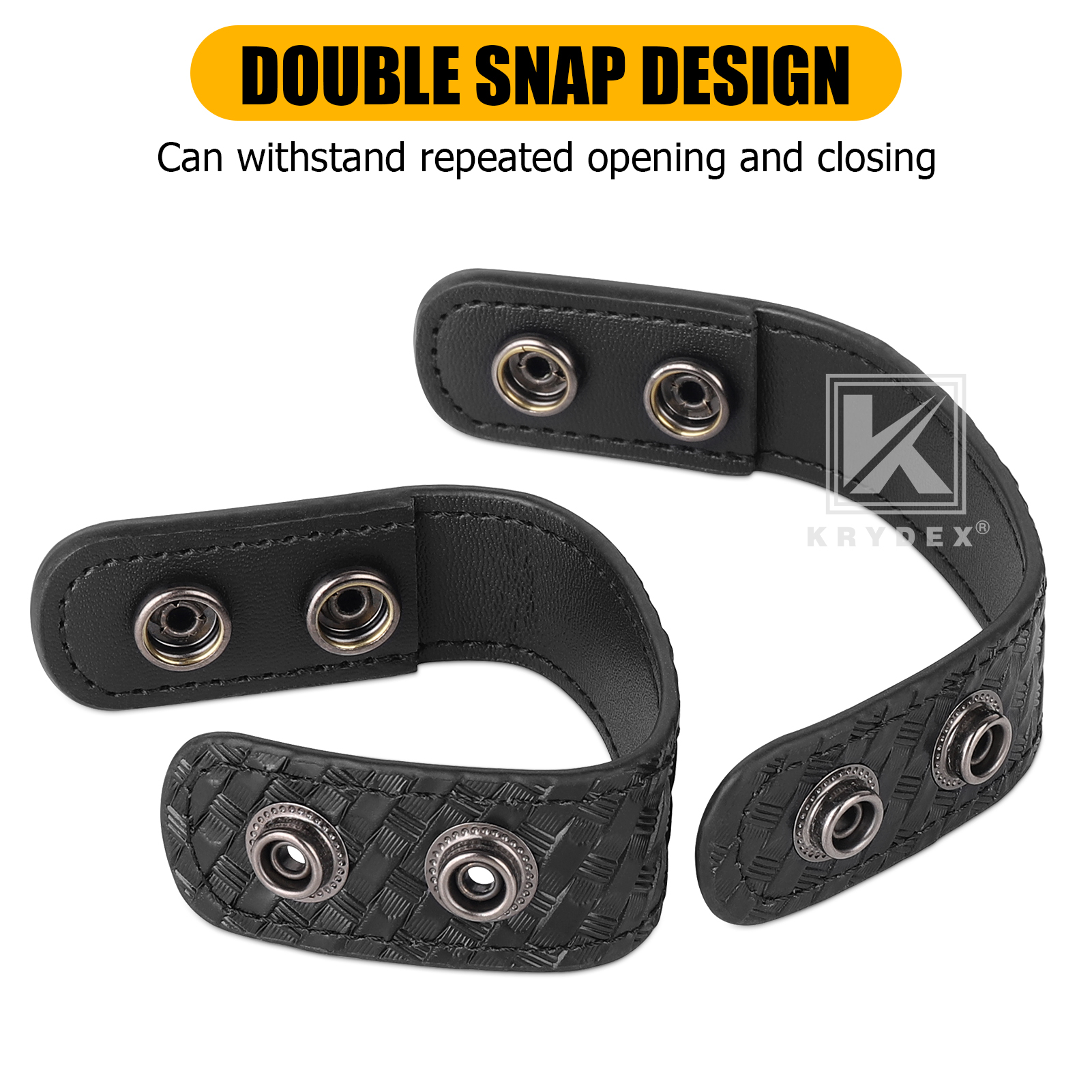 KRYDEX Double Snap Belt Keepers 4-Pack for 2-2.25