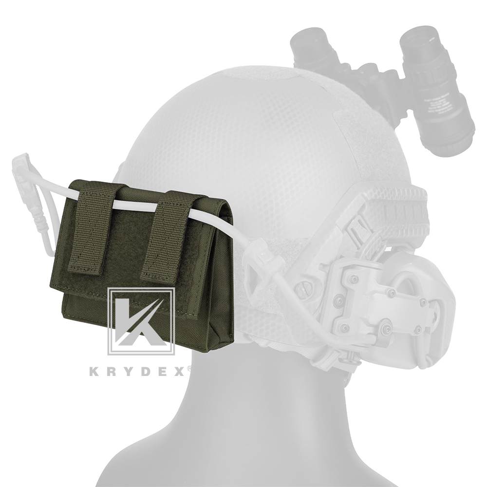 KRYDEX Tactical Counterweight Pouch NVG Battery Carrier for OPS FAST Helmet Ranger Green