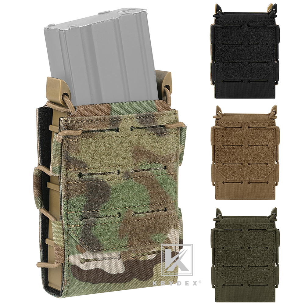 KRYDEX Tactical 5.56 Magazine Pouch Open Top Mag Holder Rapid Access MOLLE