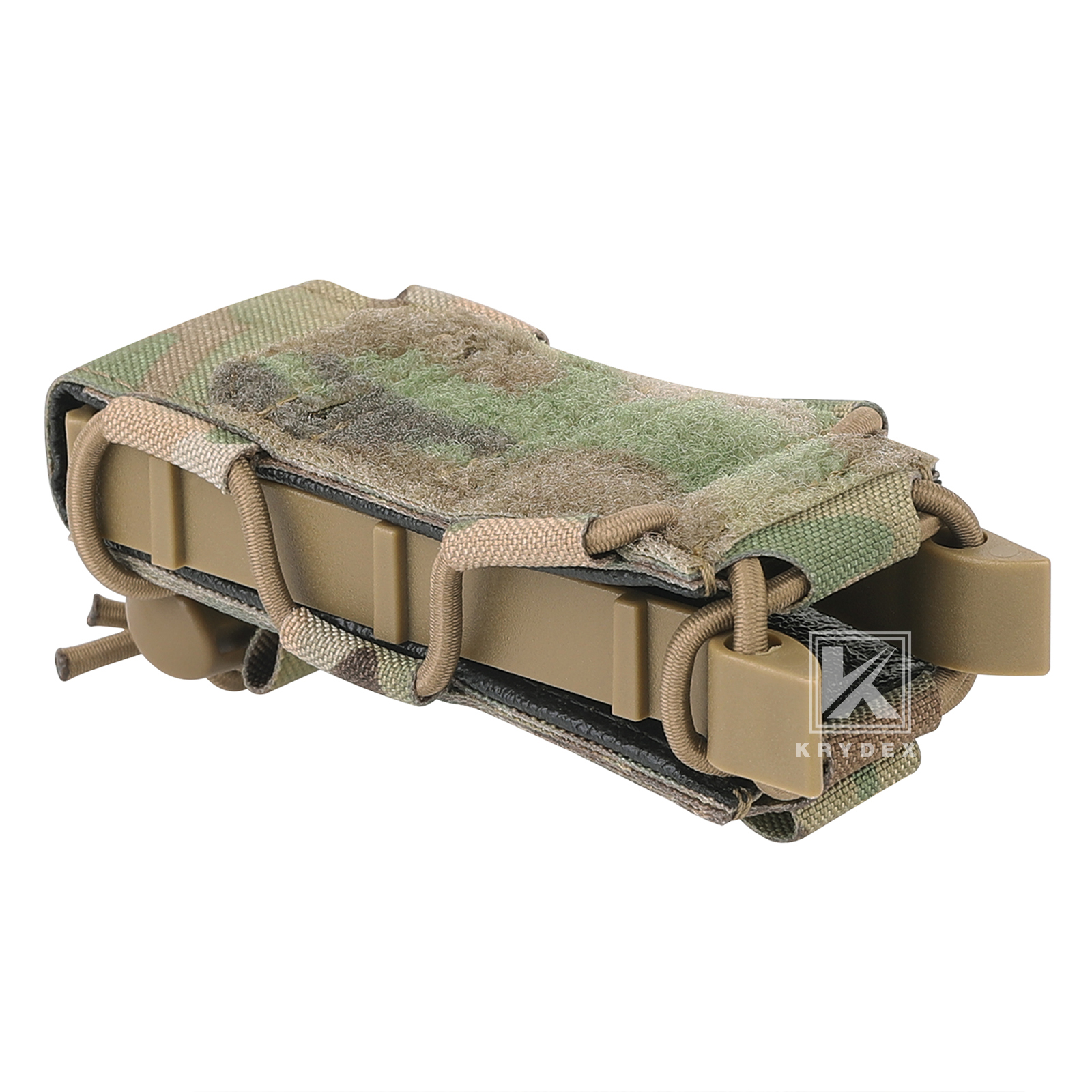 KRYDEX Tactical 9mm Magazine Pouch Open Top Pistol Mag Holder Rapid Access MOLLE