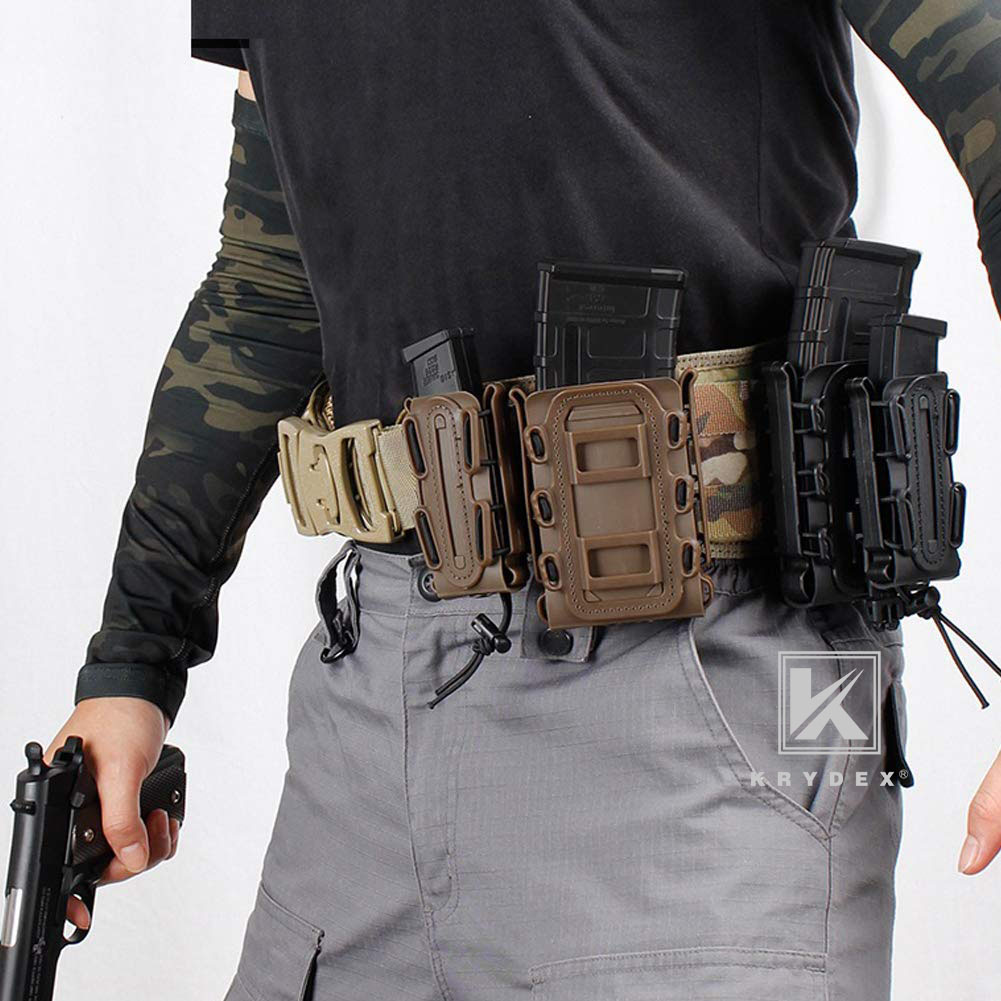 KRYDEX Softshell 9mm Pistol Magazine Pouch Mag Holster Belt Clip Tall