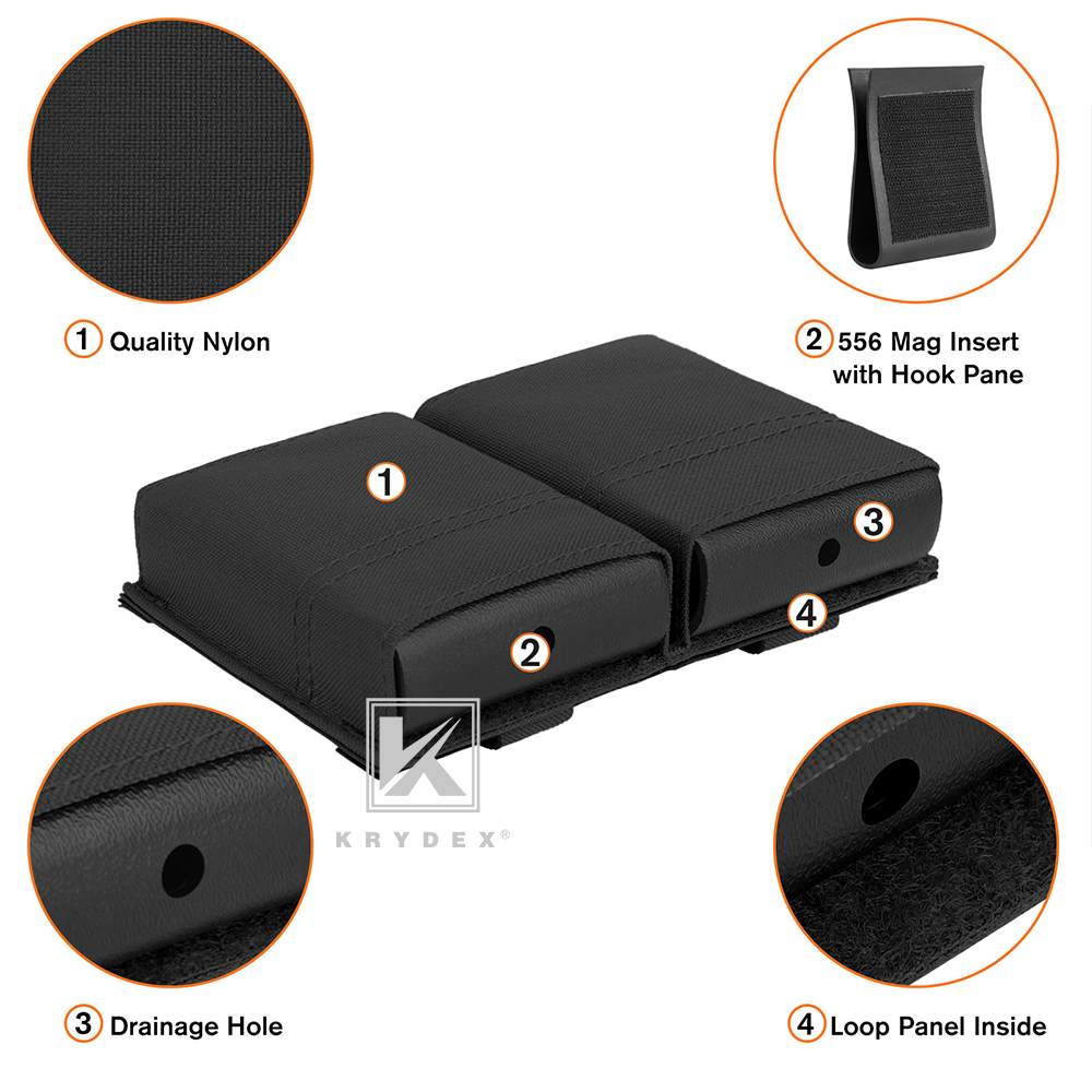 Tactical Chargers Holder 5.56/.223 Magazine Pouch for M4 M16 AK AR Rifle Magazine Holder Molle
