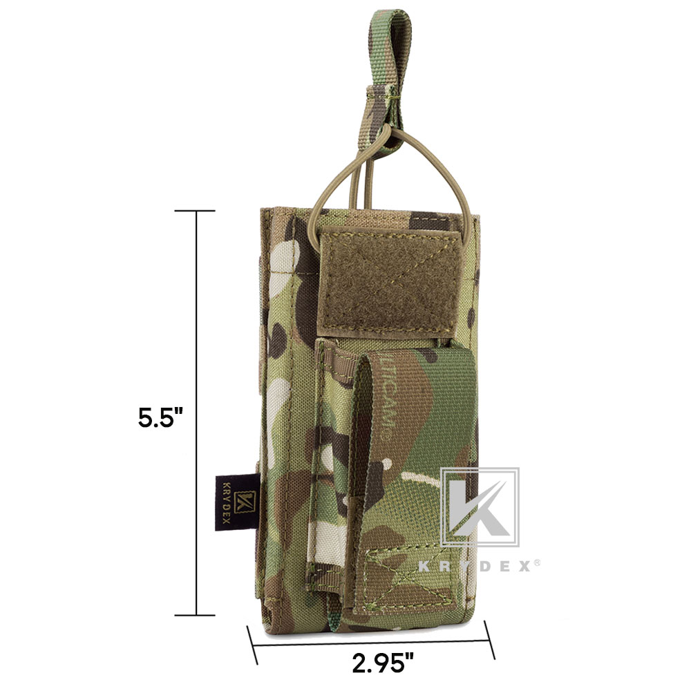 KRYDEX Triple Open Top 5.56 & Pistol 9mm Magazine Pouch Mag Carrier