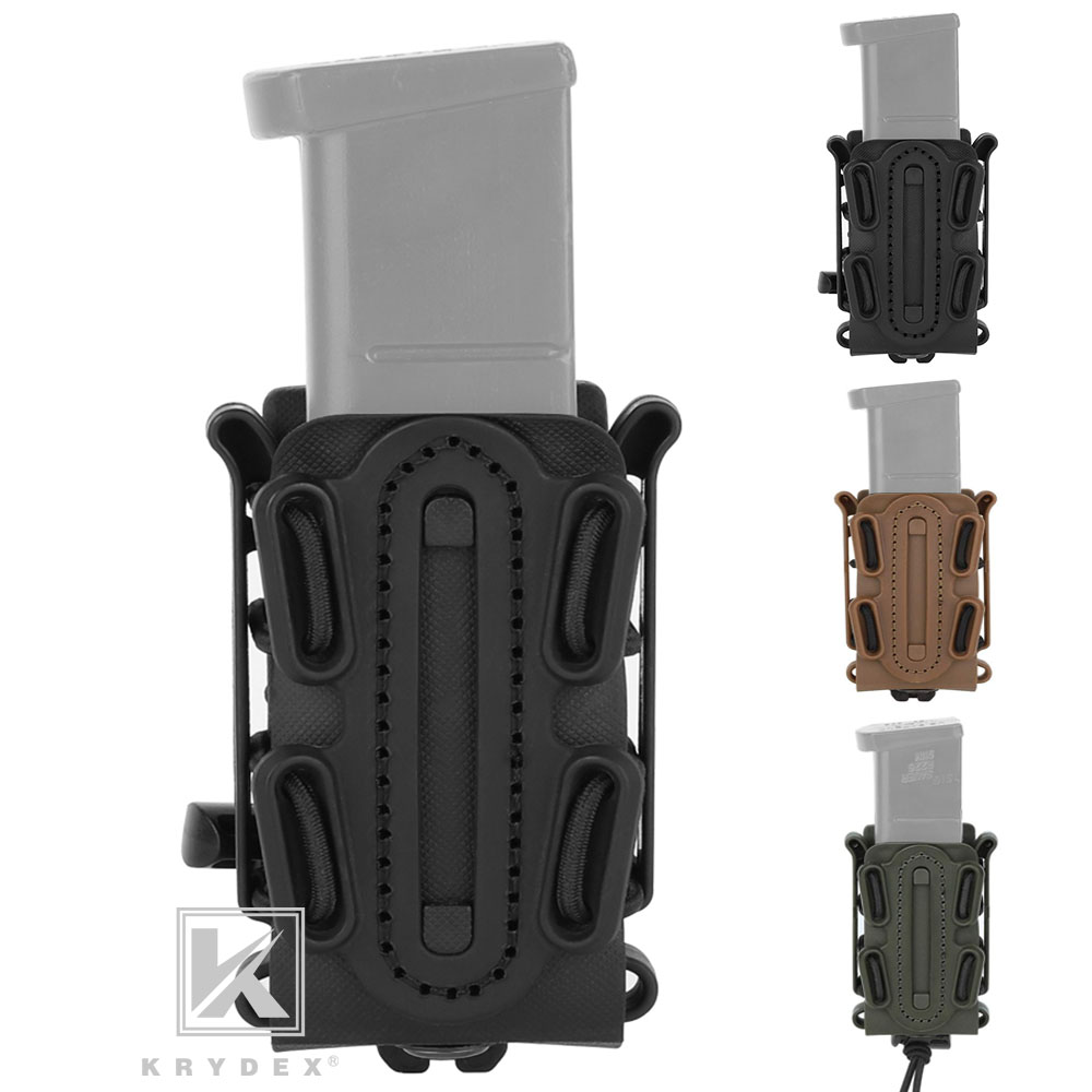 KRYDEX Soft Shell Scorpion 9mm Pistol Mag Pouch Tactical Magazine Holster Short