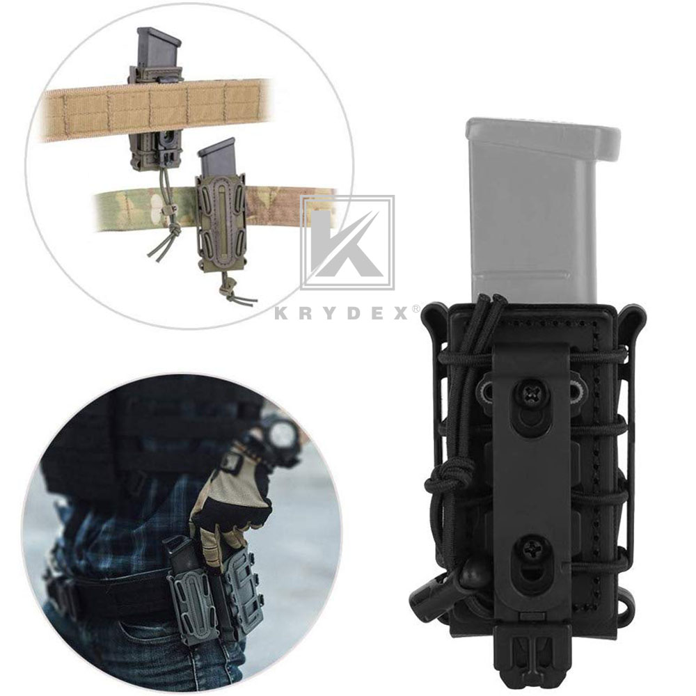 KRYDEX Soft Shell Scorpion 9mm Pistol Mag Pouch Tactical Magazine Holster Short