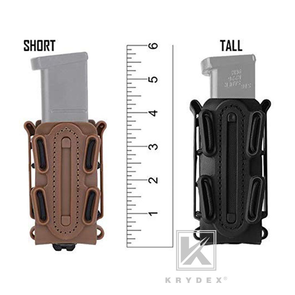 KRYDEX Soft Shell Scorpion 9mm Pistol Mag Pouch Tactical Magazine Holster Short