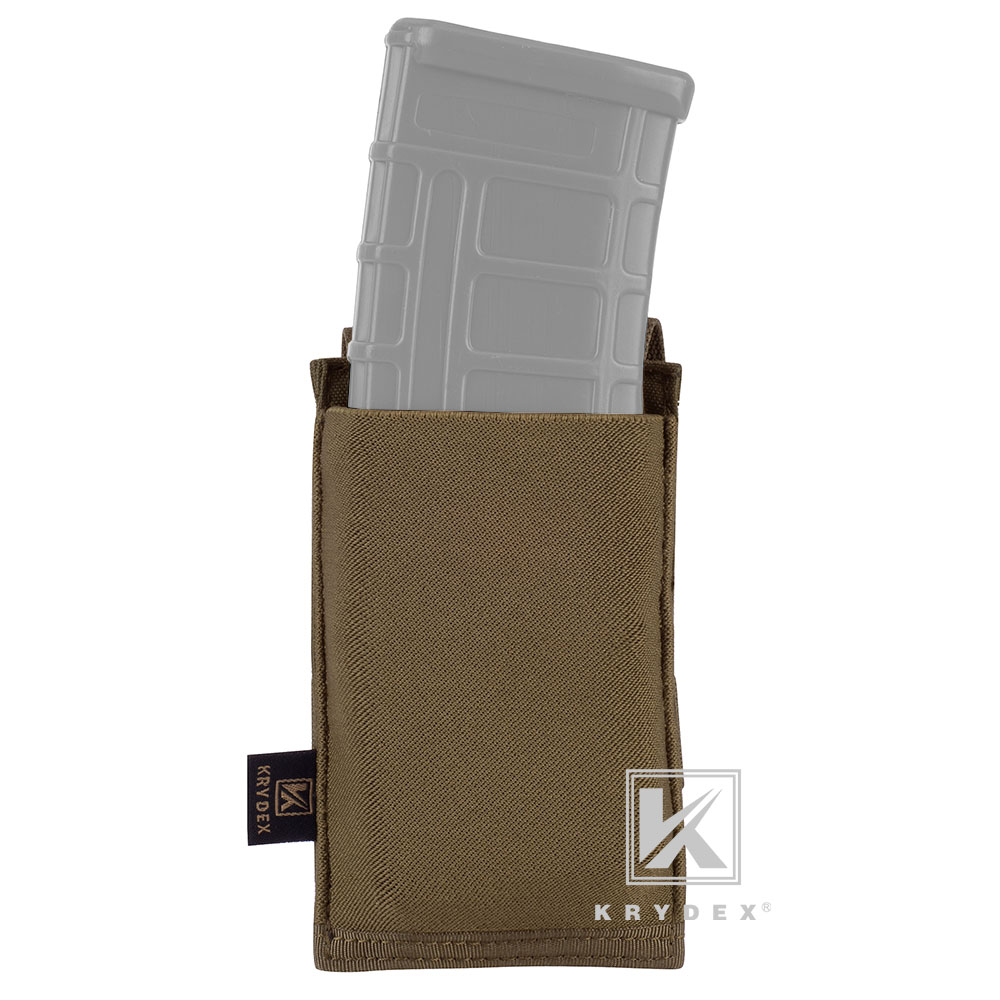 KRYDEX Single 5.56 Open Top Mag Pouch Tactical Magazine Pouch Hold Carrier MOLLE