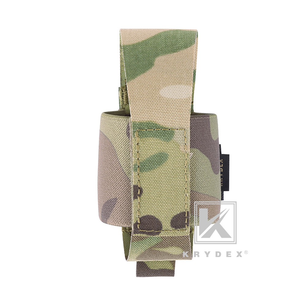 Krydex Tactical Elastic Frag Grenade Pouch MOLLE PALS & Belt Mount