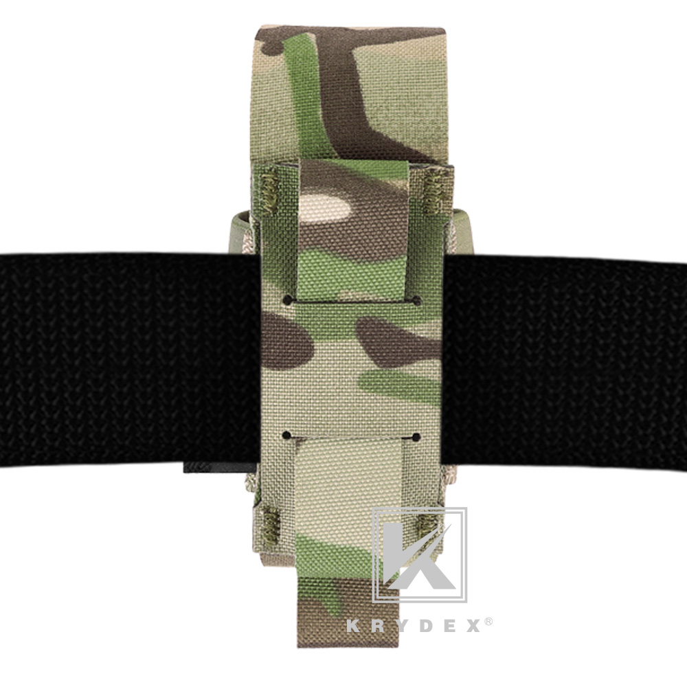 Krydex Tactical Elastic Frag Grenade Pouch MOLLE PALS & Belt Mount