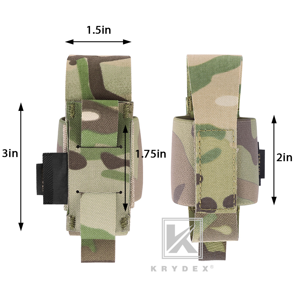 Krydex Tactical Elastic Frag Grenade Pouch MOLLE PALS & Belt Mount