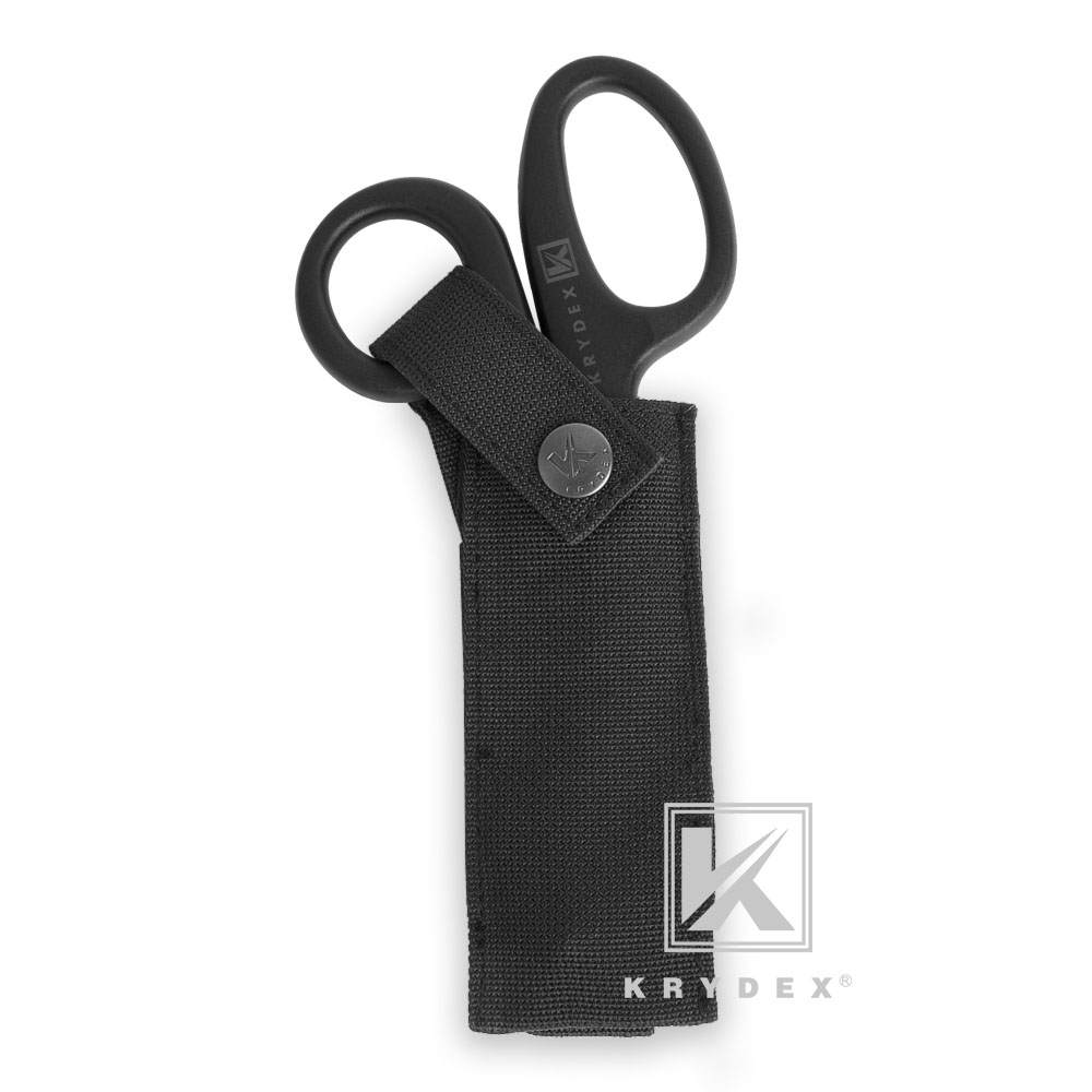 Krydex Medical Shears Pouch Tactical Scissor Sheath MOLLE Pouch w/ Shears Black
