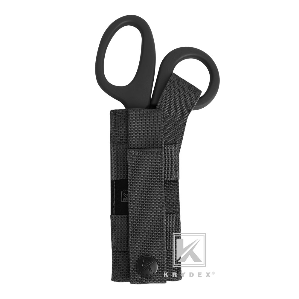 Krydex Medical Shears Pouch Tactical Scissor Sheath MOLLE Pouch w/ Shears Black